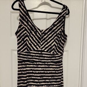 Liz Claiborne Black and Cream Maxi Dress
